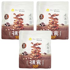 The Chala 蕎拉燕麥 裸食燕麥脆片 巧克力口味 搭配水滴型巧克力豆 適合全家大小, 230g, 3包