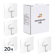 코멧 홈 강력 벽걸이 후크, 20개