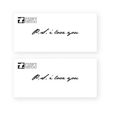 instant tattoo 情書紋身貼紙, 2個, 單一顏色