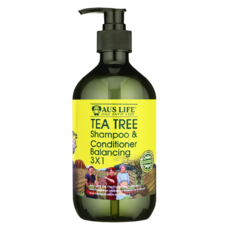 AUS LIFE 澳思萊 茶樹調理活化洗髮精露 平衡油脂、舒緩頭皮、植物萃取, 500ml, 1瓶