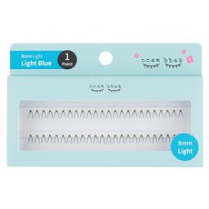 ccam bbak 人造束狀假睫毛 包裝版 8mm 輕盈款 1束, 1個, 黑色