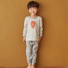 [쿠팡수입] 라인프렌즈 남아용 여아용 유아용 캐릭터 9부 실내복 내의 상하 세트