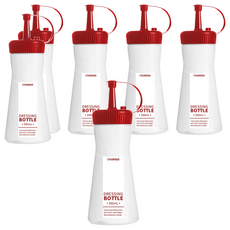 NAKAYA 日本調味料瓶 紅色, 350ml, 6個