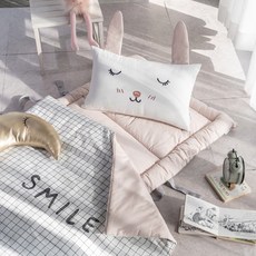 DECOVIEW 四季用午睡被組+枕芯, 兔子款