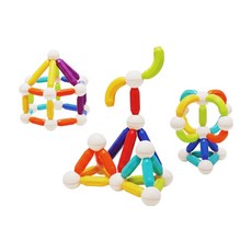 mideer 彩虹磁力棒 3歲以上 60pcs, 1組