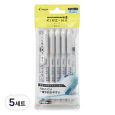 PILOT 百樂 Kirena 5件組, 5套, 淡粉紅色, 淡橘色, 淡綠色, 淡藍色, 暖灰色