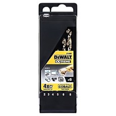DEWALT得偉 6支組含鈷鐵工鑽頭(2.3.4.5.6.8mm)DT4956-QZ, 1入