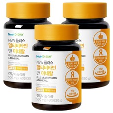 Nutri D-DAY Plus綜合維生素礦物質錠, 60顆, 500mg, 3個