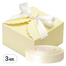 Indy K 蕾絲盒 50p + 緞帶 22m, 象牙白, 3套