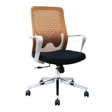 colorplay 玩色系 人體工學辦公椅 EL-60 微笑曲線設計 簡約造型 蝴蝶固定腰靠墊, 橘色