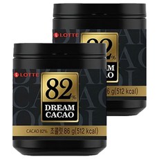 LOTTE 樂天 骰子巧克力, 82%可可, 86g, 2罐