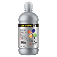 AP. 普思 廣告顏料 B0109-S 銀色 3歲以上, 500ml, 1色