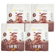 The Chala 蕎拉裸食燕麥脆片 巧克力口味 搭配水滴型巧克力豆 適合全家大小, 230g, 4包