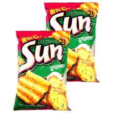 ORION 好麗友 陽光波浪玉米脆片香蒜奶油口味 2包 酥脆口感, 80g