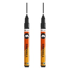 MOLOTOW One4All 壓克力麥克筆 2mm 127HS 180 信號黑, 1色, 2個