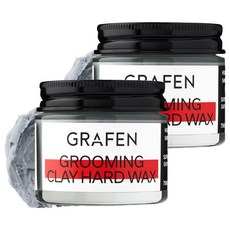 그라펜 그루밍 클레이 하드 헤어왁스, 75g, 2개