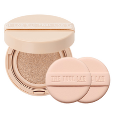 THE TOOL LAB 印章光澤氣墊粉餅+粉撲 2入組, 21 Ivory, 1組