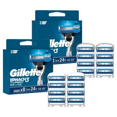 Gillette 吉列 正品 鋒速3 渦輪刮鬍刀片, 8入, 2個