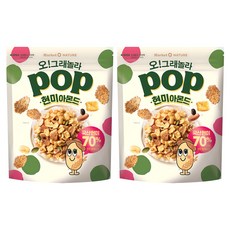 ORION 好麗友 POP格蘭諾拉燕麥片 糙米杏仁果, 2個, 340g