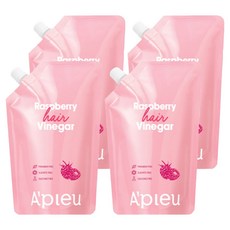 어퓨 라즈베리 헤어 식초 리필용 라즈베리향, 400ml, 4개