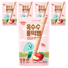 베베당 옥수수 롱떡뻥, 사과, 30g, 5개