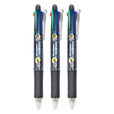 ZEBRA 斑馬牌 四色五合一多功能原子筆, 蘭嶼角鴞 黑桿, 3支