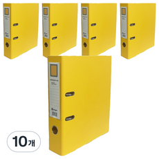 영오 2공 레버아치 LA 바인더 7cm, 노랑, 10개