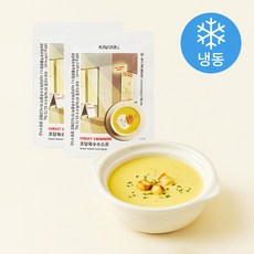 캐비아 선셋스위밍 초당 옥수수 스프 (냉동), 160g, 2개