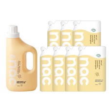 nac nac 全酵抗病毒PLUS嬰童全家洗衣精 1.5L + 補充包 1.1L 7包, 1箱, 9.2L