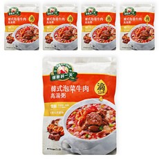 得意的一天 滴雞精高湯粥韓式泡菜牛肉 320g, 5包