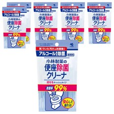 KOBAYASHI 小林製藥 馬桶座墊專用清潔濕紙巾, 2.5g, 10張, 6包