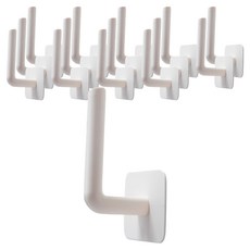 BRISK STYLE 多用途萬能掛鉤桿夾, 白色, 15個
