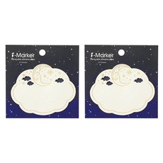 知音文創 i-Marker 燙金書寫便利貼 月亮 20張, 月亮 米白色, 2本