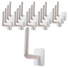 BRISK STYLE 多用途萬能掛鉤桿夾, 白色, 20個