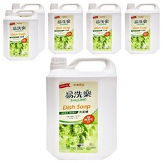 TTL BIO-TECH 台酒生技 易洗樂 洗潔精，含啤酒花植萃，碗盤餐具全方位清潔, 5L, 6桶