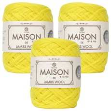 연일섬유 램스울 메종 뜨개실, 17레몬, 3개