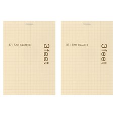 maruman 3feet直式方格B7記事本/米, 2入