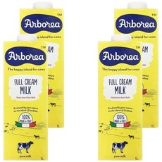 Arborea 全脂UHT牛乳 義大利高品質牛乳, 1L, 4瓶