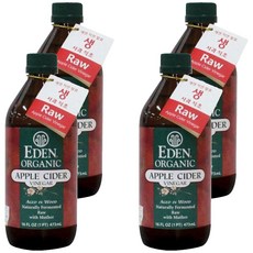 EDEN ORGANIC 蘋果醋, 473ml, 4個