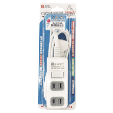 永旭 1切3座2P安全延長線 6尺(1.8M) 過載保護 防火材質 L型插頭, SJ213B-6, 1個