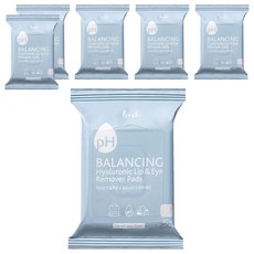 Prreti 弱酸性平衡玻尿酸眼唇卸妝棉 30片, 55g, 6包