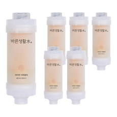 正直生活水 除氯維他命蓮蓬頭過濾器, 嬰兒爽身粉香, 6個