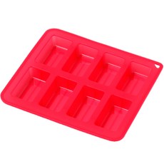 sillymann 鉑金矽膠方型餅乾麵包烤模 WSK563, 透明紅, 1個