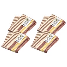 DULTON 100%印度綿 家事布 擦拭巾 70 x 50cm 摩卡色 + 黃色, 4條, 1件