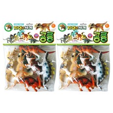 世界流通 自然世界 恐龍A 隨機出貨 公仔 7入, 2套