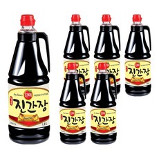 진미 참그루 진간장, 6개, 1.8L