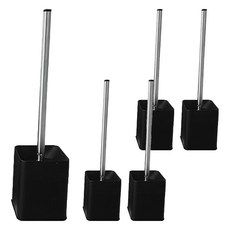 Modernat 方形沖水馬桶刷, 黑色, 5個