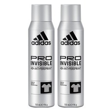adidas 愛迪達 男用制汗爽身噴霧 無痕乾爽 150ml, 2瓶