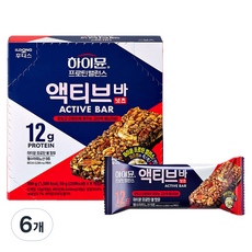 하이뮨 프로틴밸런스 액티브 바 넛츠 6p, 300g, 6개