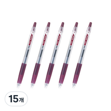 PILOT 百樂 果汁中性筆 0.5mm LJU-10EF, 暗紅色, 15個